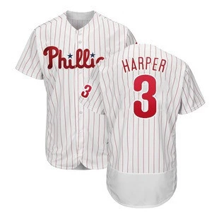 2019 New high quality breathable #3 Bryce Harper Custom baseball Jersey