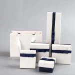 2020 new design fashion black and blue jewelry packaging box cardboard jewelry cardboard box