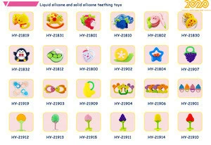 2020 New Design Pea Plants Food Grade Silicone Baby Teethers Toys