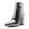 2020 Square High Heel Ankle Boots Patent Leather Pointed Toe Fashion All Match Boots New Winter Ankle Boots