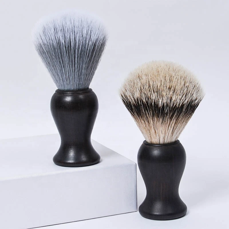 2021 DM wooden handle shaving brush china shaving brushes with logo free samples