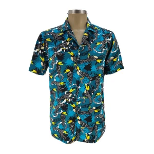 2021 new design Digital printing 5 types man shirt Animal bird  print 100%viscose casual beach Hawaii men shirts