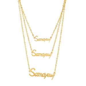 2021 New Model Gold Plating Customized Stainless Steel Chain Necklace
