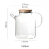 2021 new style borosilicate glass water kettle 1.5l tea coffee pot