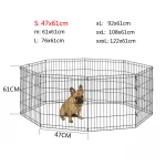 2021 Pet Supplies Products Foldable Metal Exercise Fence Kennel Pet Animal Cages Dog Cat Cage