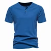 2024 Mens Elastic Shirt Casual Oversized T Shirt High Quality Plain Slim Fit Shirt With Button