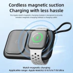 2024 New Product 5000 mAh Portable Watch Power Bank Wireless Magnetic Suction With Built-in Mobile Power Supply