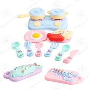 20pcs Mini Indoor Games Gift Sets Kids Play House Cookware Home Appliances Toy Seafood kitchen Set Toys For Kids Pretend Play