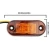 Import 2.5 inch oval red amber 2 led side marker lights indicator lamp clearance light 24V 12V for car Truck Trailers RV Lorry Van bus from China