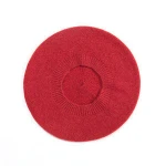 26cm diameter beige red 100% cashmere Berets