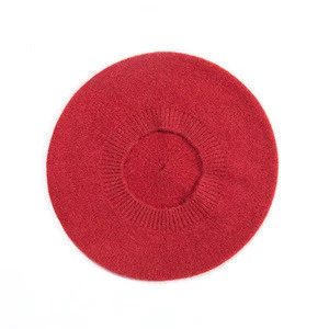 26cm diameter beige red 100% cashmere Berets