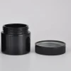 2oz 3oz 4oz Black Round Glass Jar with Plastic Cr Cap for Dry Flower Packaging
