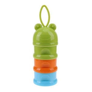 3 layer Frog Style Portable Baby Food Storage Box Milk Powder Continers