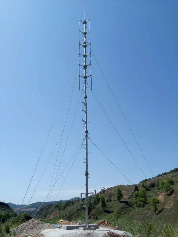 3 Legs tubular steel telecommunication GSM antenna tower design