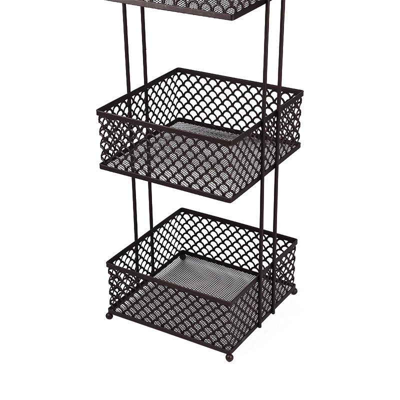 Buy 3 Shelves Freestanding Vertical Metal Bathroom Storage Organizing