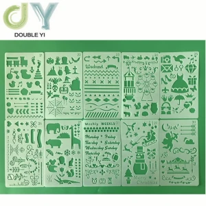 30 PCS Journal Stencil Plastic Planner Set for DIY Drawing Template Journal Stencils 4x7 Inch