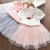 Import 315EAY31635 summer baby girls dresses with tulle dress pink flamingo childrens clothes kids clothing wholesale from China