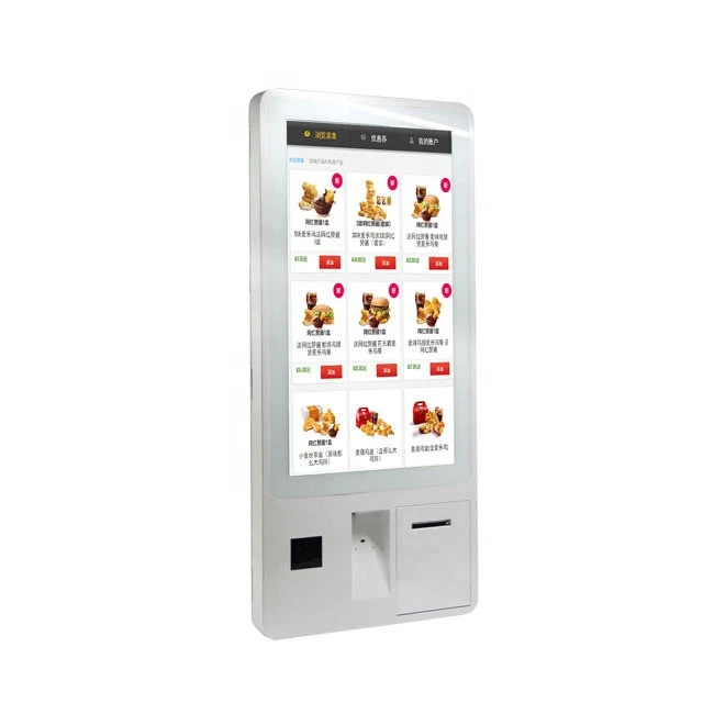 32inch bill payment touchscreen advertising kiosk south africa wifi with card reader and printer for mcdonalds