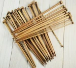 36pcs/set 18 Size Carbonize Bamboo Single Pointed Crochet Knitting Needles Set Kit Smooth Crochet Tool Needle