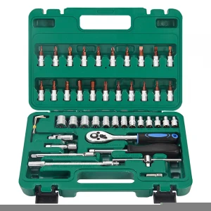 37 PCS 1/2" Auto repair tool kit with socket wrench Tool Set in Blow molding box