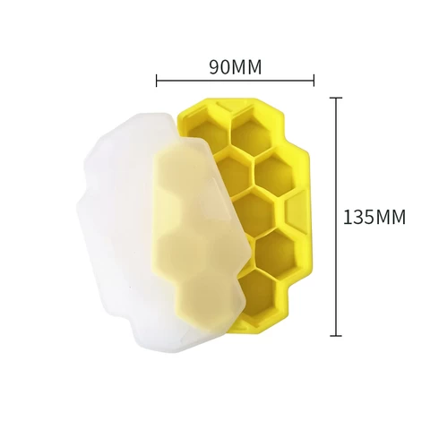 37/7 Cavity Ice Cube Tray Honeycomb Ice Cube Mold Food Grade Flexible silicone ice cube trays moulds