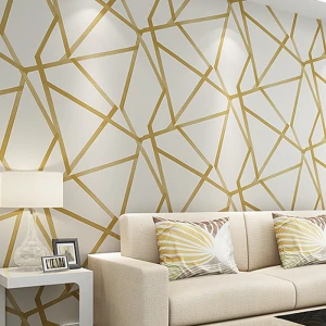 3D Geometric Modern Striped Triangle Pattern Bedroom Living Room Home Decoration Wallpaper