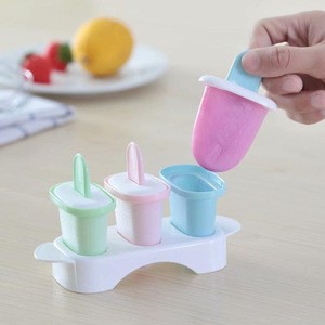 3pcs Plastic DIY Ice Cream Tools Reusable Popsicle maker Fruitsicle making for kids and adults