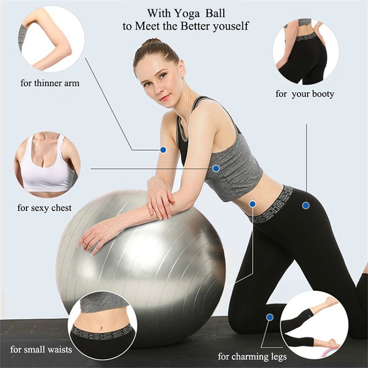 45 55 65 75CM Diameter  Wholesale Gymnastics Exercise Training Yoga Ball