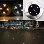 4Pcs LED Outdoor Solar Lamps LED Garden Lawn Light Solar Powered Underground Light