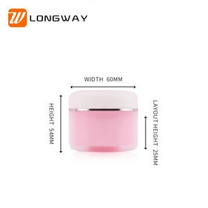 50g R shape face cream skin care double wall creamjar frosted plastic cosmetic jar