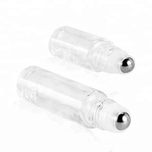 5ml mini roll-on glass bottle for essential oil plastic roller ball fragrance perfume bottle