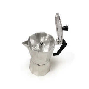 6-Cup Stovetop Espresso Coffee Maker Moka Pot With Extra Large Handle To Prevent Burns
