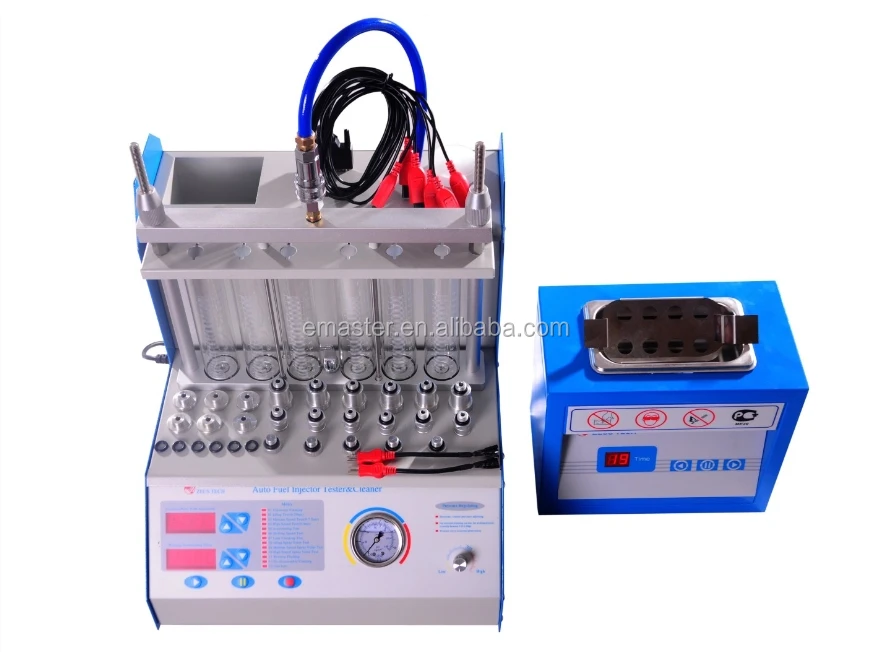 6 cylinders Fuel Injector Cleaning testing machine for cars with petrol engines