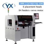 6 Heads SMT660 PCB Soldering Machine SMT Pick Place Machine screw guide With 64 Feeders+Servo Motor SMT Machine