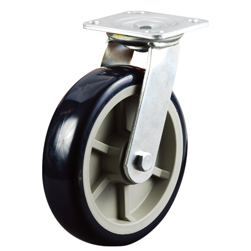 6inch industry cast iron pu caster wheel heavy duty caster with plate 350Kg capacity