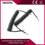 7 pin truck trailer spiral cable/trailer connector cable/cable trailer
