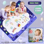 100*70cm extra large size Glows in the dark water doodle mat drawing board aqua magic mat educational toys