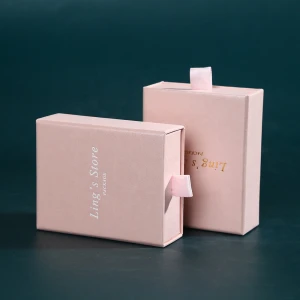 7x9x3cm Light Pink Logo Printed Bulk Low Moq Customized Kraft Paper Bangle Rectangle Embossed Packing Jewelry Box