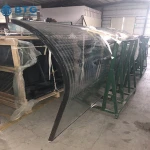 8mm+9A+8mm clear insulated tempered curved glass