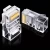 Import 8P8C Cat5e EZ Network Gold Plug Modular Male Internal 8 Pin Cat6 Type Unshielded Ethernet rj45 Pass Through Connector from China