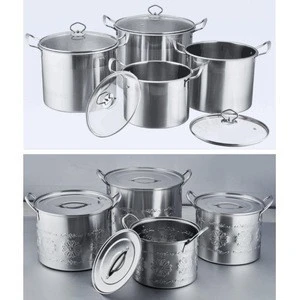8Pcs Kitchen Stainless Steel Cookware Set Cooking Pot Pan Set