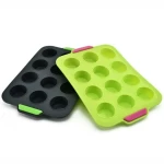 9 Cavity Food Grade Premium Silicone Cake Mold Muffin Pan Nonstick Baking Trays Bakeware