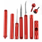 99cm Long Multifunctional Stainless Steel Outdoor Camping Trekking Pole With Compass