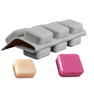 A240 DIY 9 cavity 3d square silicone soap molds