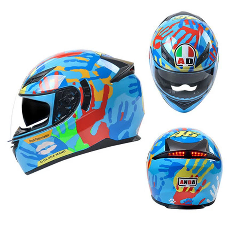 ABS Cascos Para Moto Motocross Motorcycle LED Smart Helmets