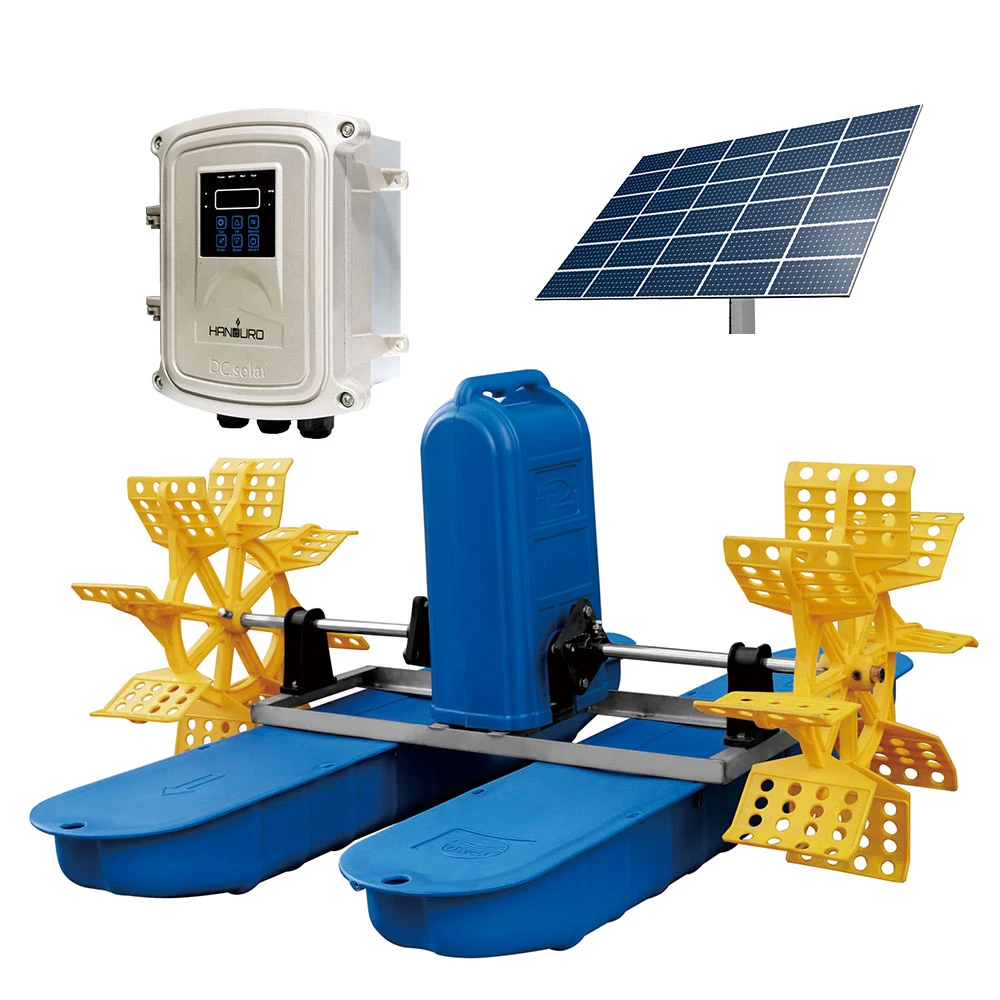 AC/DC 1.5KW solar paddle wheel aerator solar submers pump /solar water pump increase oxyen machine