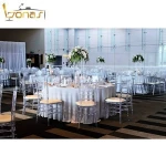 Acrylic design wedding chair banquet plastic chair for hotel
