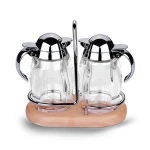 Acrylic Spice Cruet Set Condiment Set With Shelf