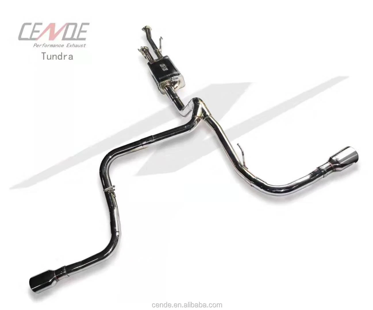 Active sound catback downpipe header exhaust system for Toyota Tundra exhaust