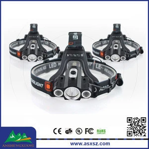 Adjustable 3x T6 4 Mode Rechargeable LED Headlamp Most Powerful Headlamp